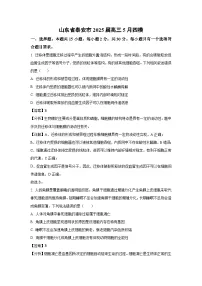 山东省泰安市2025届高三下5月四模 生物试卷（解析版）