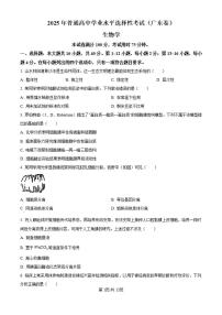 【生物 广东卷】2025年广东省高考招生统一考试真题生物试卷（真题+答案）
