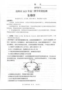 湖南省岳阳市2024-2025学年高二下学期期末考试生物试题（PDF版附答案）