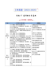 三年（2023-2025）高考生物真题分类汇编：专题07 遗传的分子基础（全国通用）（解析版）