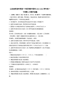 山东省菏泽市菏泽一中系列期中联考2023-2024学年高一下学期4月期中生物试卷（解析版）
