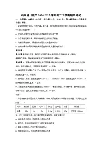 2024-2025学年山东省日照市高二下学期期中考试生物试卷（解析版）