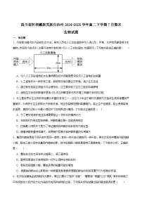 四川省阿坝藏族羌族自治州2024-2025学年高二下学期期末考试生物试题（Word版附答案）