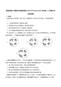 福建省厦门双十中学2026届高三上学期暑期阶段性训练（开学）生物试卷（Word版附答案）