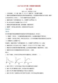 江苏省宿迁市2024_2025学年高一生物上学期11月期中试题含解析
