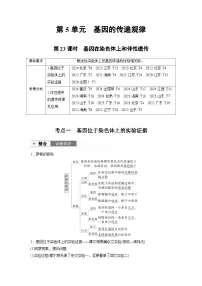 【备考2026】高考生物一轮复习资源：第5单元 第23课时 基因在染色体上和伴性遗传（讲与练）（教师版）