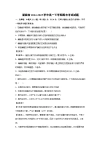 湖南省2024-2025学年高一下学期期末考试生物试题（解析版）