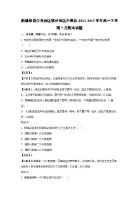 新疆维吾尔自治区喀什地区巴楚县2024-2025学年高一下学期7月期末生物试卷（解析版）