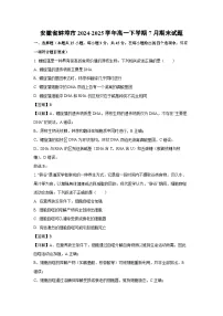 安徽省蚌埠市2024-2025学年高一下学期7月期末生物试卷（解析版）