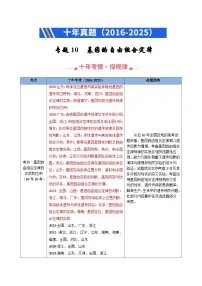 专题10 基因的自由组合定律（全国通用）-十年（2016-2025）高考生物真题分类汇编（含答案）