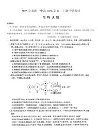 重庆市第一中学2026届高三上学期开学考试生物试题（PDF版附解析）