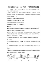 四川省乐山市2024—2025学年高一下学期期末考试生物试卷（解析版）