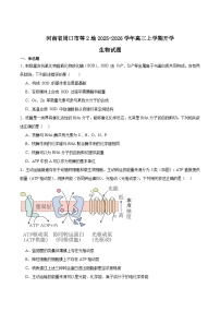 2026周口等2地高三上学期开学检测试题生物含答案