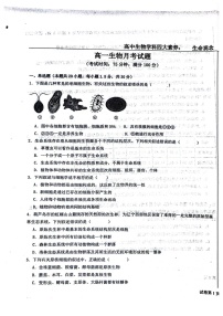 河北省河北定州中学2025-2026学年高一年级上学期第一次月考生物试卷