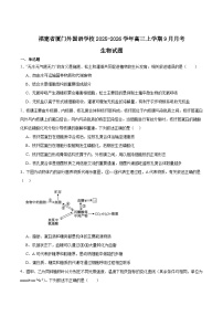 福建省厦门外国语学校2026届高三上学期9月阶段性检测生物试卷（Word版附答案）