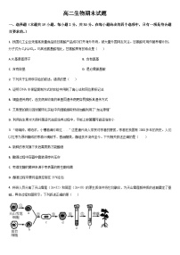 吉林省通化市梅河口市第五中学2024-2025学年高二下学期7月期末生物试题（含答案）