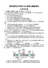 陕西省西安中学2025-2026学年高三上学期摸底考试生物试卷（含答案）