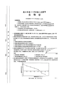 河北省邢台市金太阳2025届高三上学期12月联考生物试题（含答案）