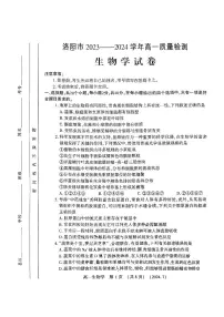 洛阳市2023-2024下学期期末高一生物试卷
