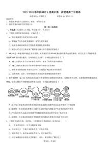 安徽省蚌埠市2025-2026学年高二上学期10月月考生物试题