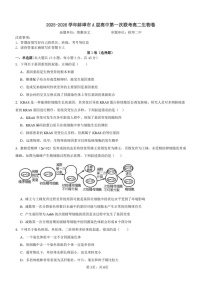 安徽省蚌埠市A层高中2025-2026学年高二上学期10月月考生物试卷