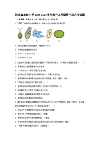 河北省定州中学2025-2026学年高一上学期第一次月考生物试卷（学生版）