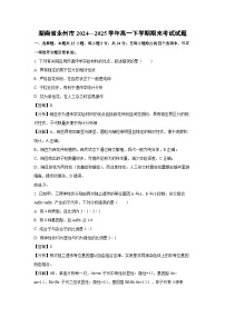 【生物】湖南省永州市2024—2025学年高一下学期期末考试试题（学生版+解析版）