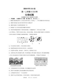 湖北省荆州中学2025-2026学年高一上学期9月月考生物试卷（PDF版附答案）