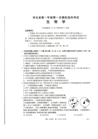 河北省保定市2025-2026学年高一上学期10月月考生物试卷