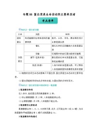 专题06 蛋白质是生命活动的主要承担者（word）2024-2025学年人教版2019 高一必修一生物 期中复习（知识点+习题）