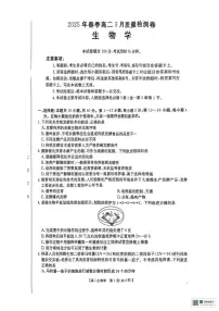 广西壮族自治区“贵百河”联考2024-2025学年高二下学期3月月考生物试题