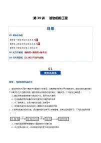 第39讲 植物细胞工程（专项训练）（含答案）2026年高考生物一轮复习讲练测（全国通用）