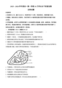 江苏省连云港市赣榆区新海高级中学2025-2026学年高一上学期10月月考生物试题（原卷版）