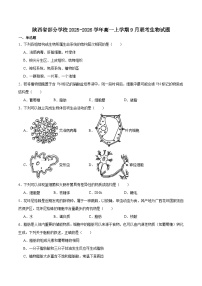 陕西省部分学校2025-2026学年高一上学期9月联考生物试卷（Word版附答案）