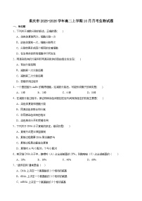 重庆市2025-2026学年高二上学期10月月考生物试卷（Word版附答案）