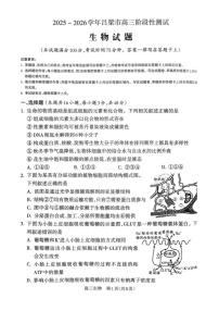 山西省吕梁市2025-2026学年高三上学期10月考试生物试卷