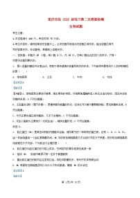重庆市沙坪坝区2025_2026学年高三生物上学期10月月考试题含解析