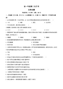 精品解析：河北省衡水市冀州区河北冀州中学2025-2026学年高一上学期10月月考生物试题（原卷版）