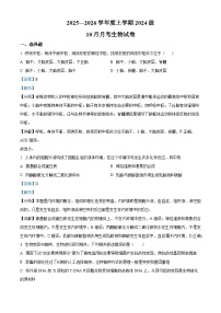 湖北省荆州市沙市中学2025-2026学年高二上学期10月月考生物试题含解析