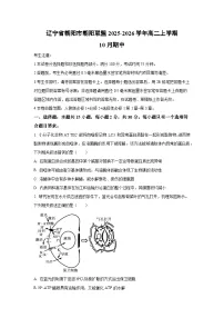 辽宁省朝阳市朝阳联盟2025-2026学年高二上学期10月期中生物试卷（学生版）