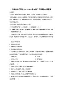 云南省部分学校2025-2026学年高三上学期10月联考生物试卷（学生版）