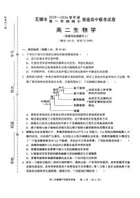 安徽省芜湖市2025-2026学年高二上学期11月期中生物试题