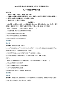 浙江省温州环大罗山联盟2025-2026学年高一上学期11月期中生物试题（Word版附解析）