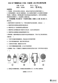 湖南省衡阳市衡阳县第三中学2025-2026学年高一上学期第二次月考（期中）生物试卷
