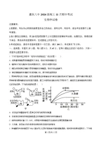 重庆市第八中学2026届高三上学期11月期中生物试卷（Word版含解析）