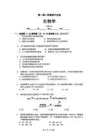 北京市清华大学附属中学2024-2025学年高一下学期期中生物试卷