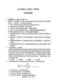 河南省安鹤新联盟2025-2026学年高三上学期12月联考生物试题（含答案）含答案解析