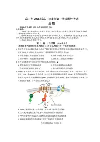 四川省凉山州2026届高中三年级上学期第一次诊断性考试（凉山州一诊）生物试卷（含答案）