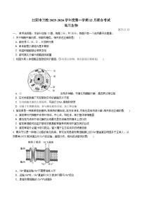 江苏省无锡市江阴市三校2026届高三上学期12月月考 生物试卷（含答案）