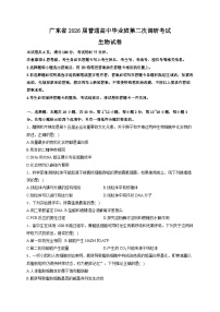 广东省2026届高三上学期12月第二次调研考试生物试卷（Word版附解析）
